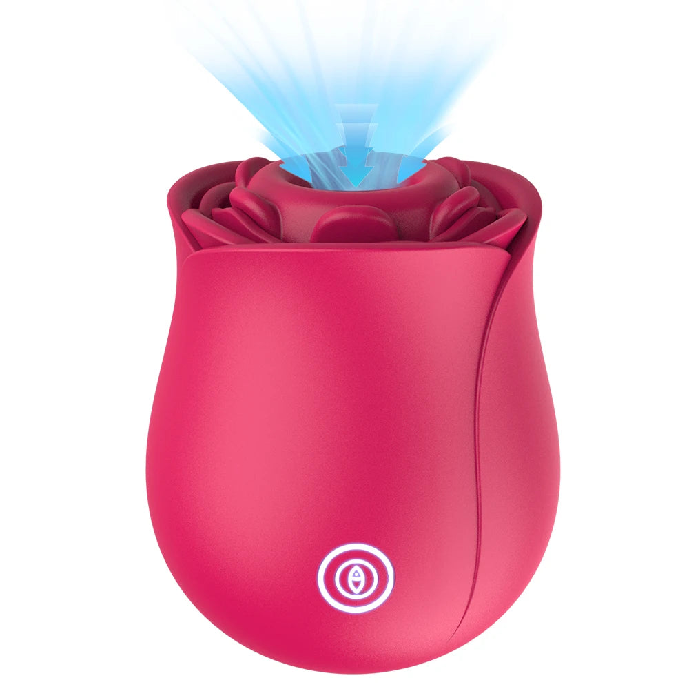 Powerful Sucking Rose Vibrator For Women 2 IN 1 Tongue Licking Oral Nipple Clitoris Massager Sex Toys Goods for Female Adults