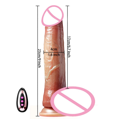 Realistic Vibration Dildo Telescopic Penis Anal Plug Vibration Female Suction Cup Masturbation Sexmachine Sex Toys For Women 18+