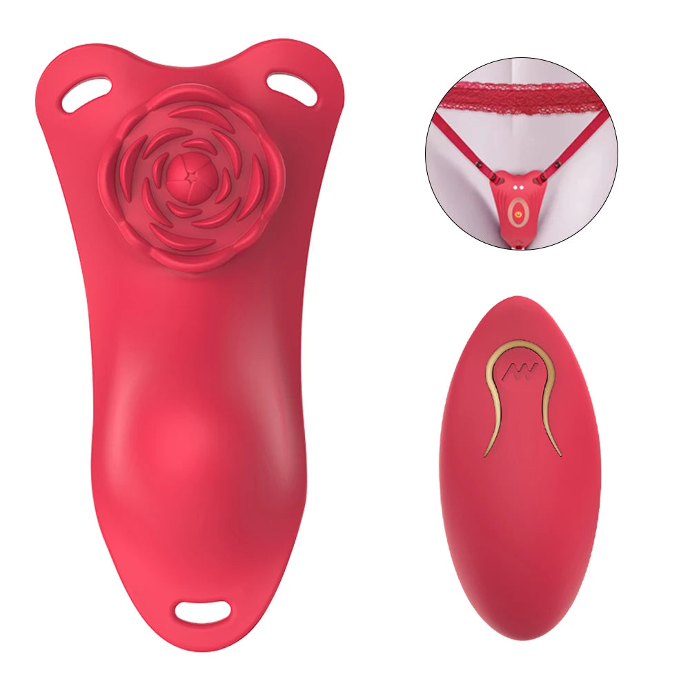 Wearable Panty Rose Vibrator Clitoral Stimulator G Spot Butterfly Vibrating Adult Mastrubator Sex Toys Games for Women Couples