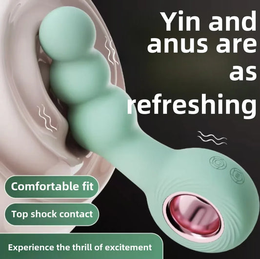 Gay Gay Masturbator G Spot Rod SM Handheld Ring Backyard Anal Plug Pull Bead Massager