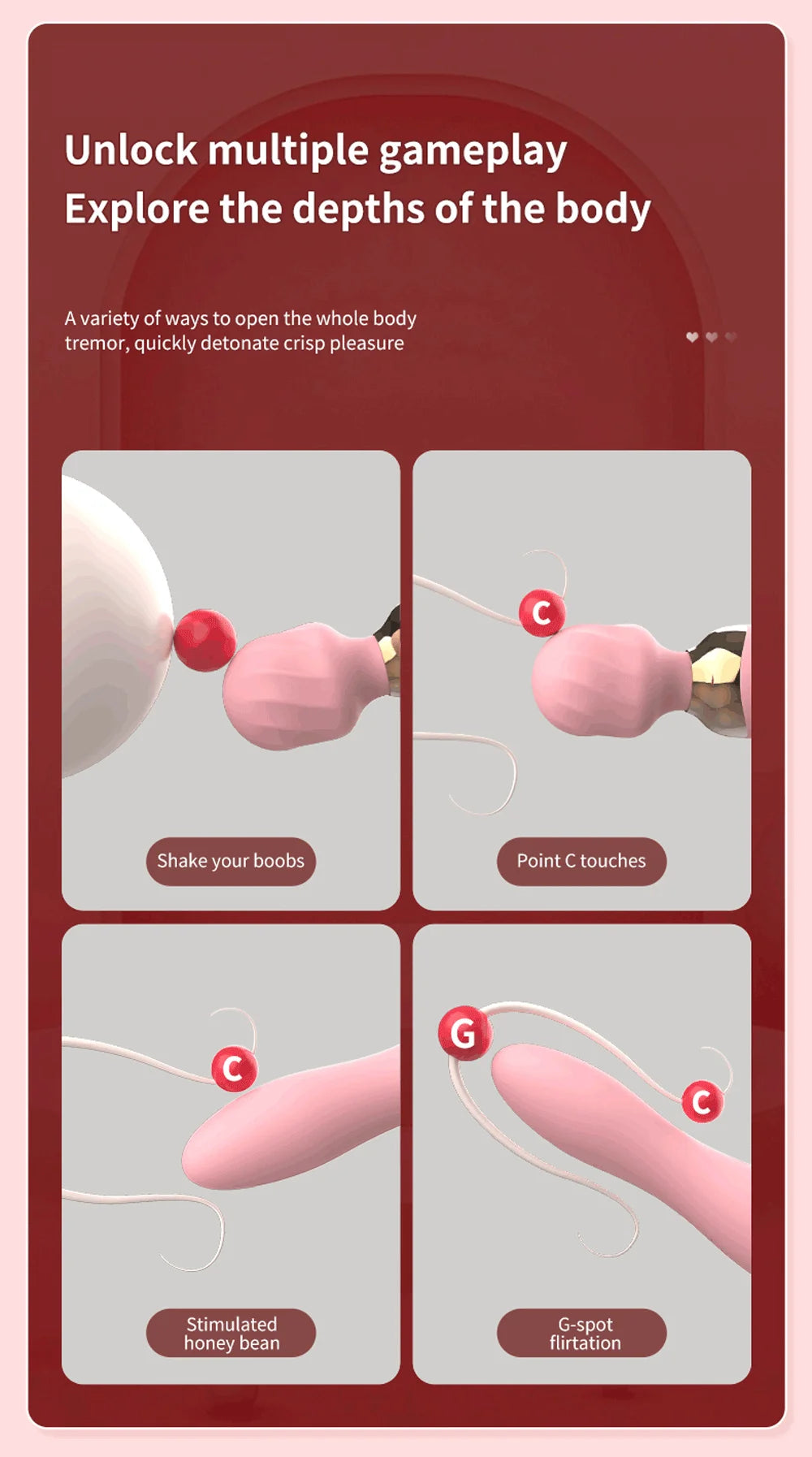 Powerful Vibrator Dildos Wand for Women 10 Modes Clitoris Stimulator G Spot Vagina Massager Female MasturbatorSex Toys Adults 18