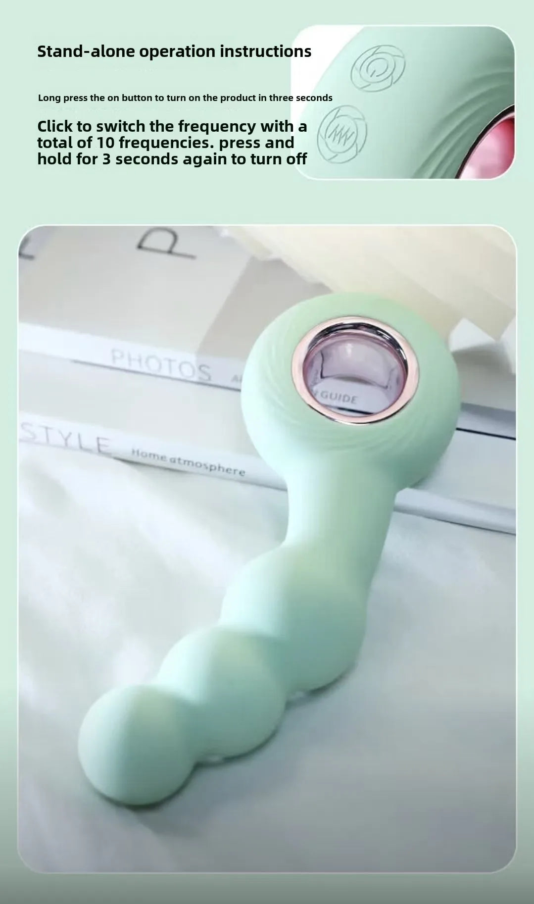 Gay Gay Masturbator G Spot Rod SM Handheld Ring Backyard Anal Plug Pull Bead Massager