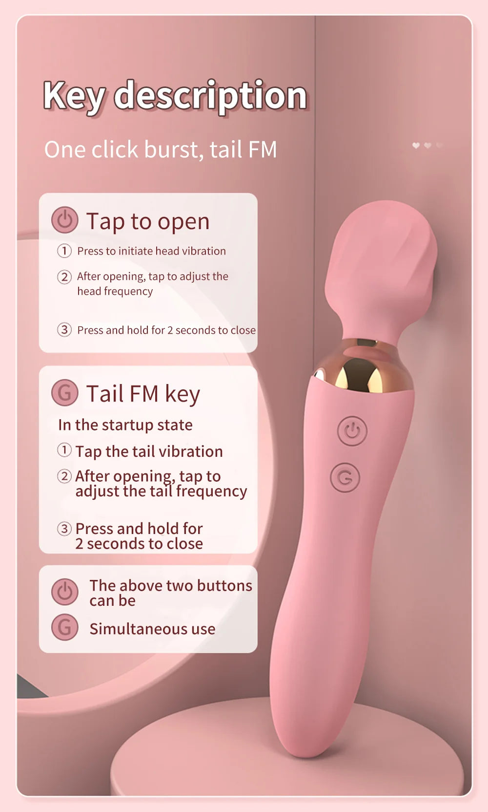 Powerful Vibrator Dildos Wand for Women 10 Modes Clitoris Stimulator G Spot Vagina Massager Female MasturbatorSex Toys Adults 18