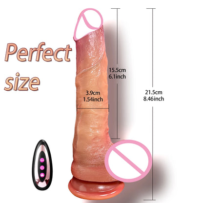 Realistic Vibration Dildo Telescopic Penis Anal Plug Vibration Female Suction Cup Masturbation Sexmachine Sex Toys For Women 18+