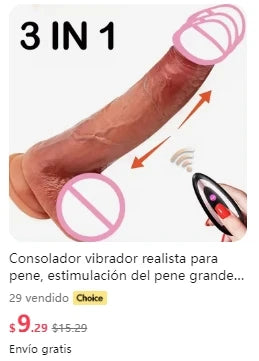 Realistic Vibration Dildo Telescopic Penis Anal Plug Vibration Female Suction Cup Masturbation Sexmachine Sex Toys For Women 18+