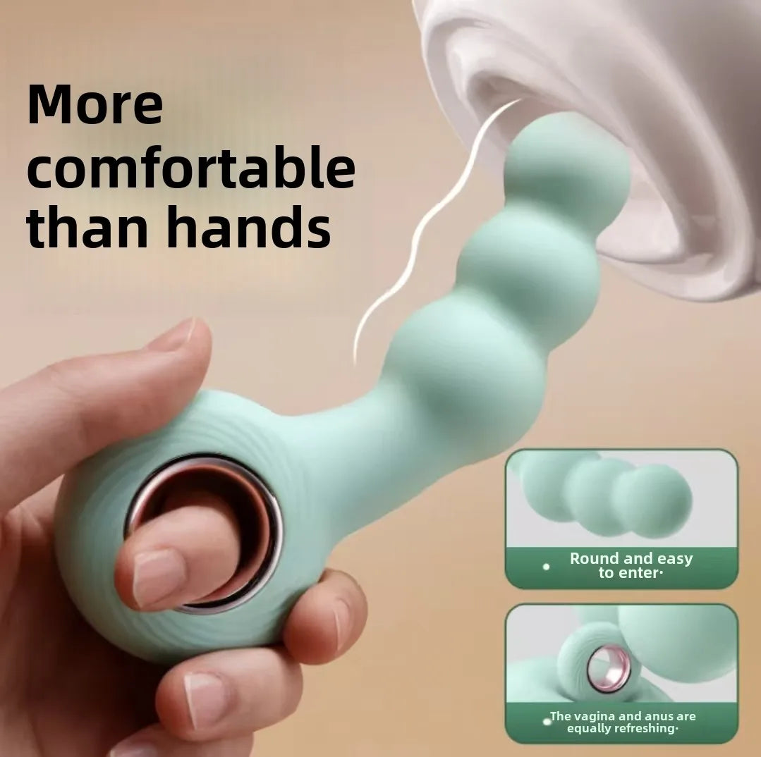 Gay Gay Masturbator G Spot Rod SM Handheld Ring Backyard Anal Plug Pull Bead Massager