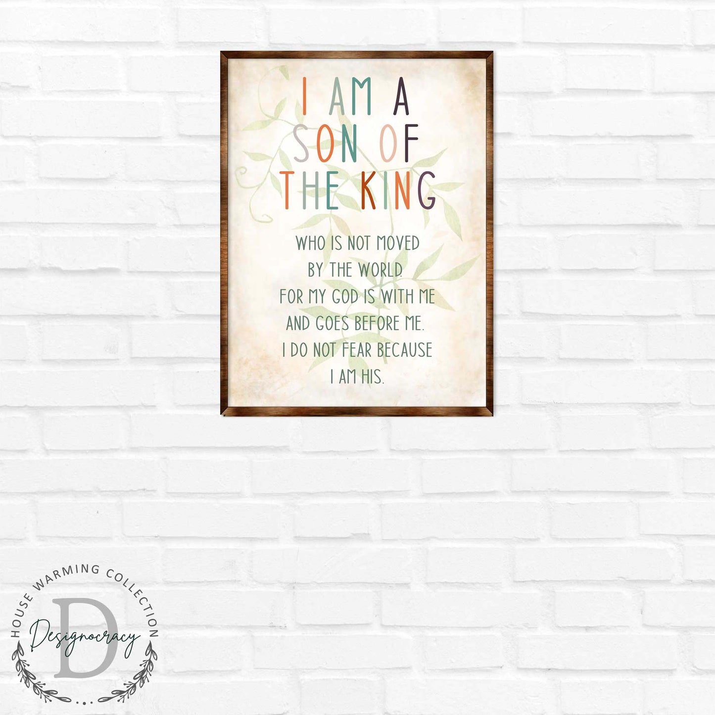 I Am a Son of the King - Wooden Religious art - Nursery wall art - Baby shower Gift - Contemporary decor - Religious wall art - 310341